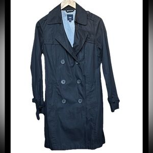 GAP Charcoal Gray Double-Breasted Coat Women’s Size SMALL